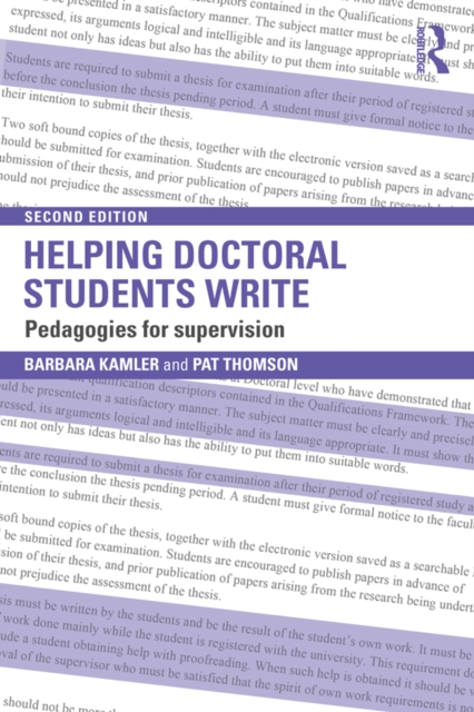 Helping Doctoral Students Write : Pedagogies for supervision, PDF eBook