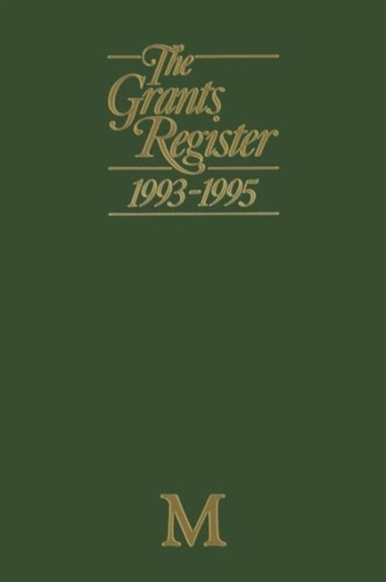 The Grants Register 1993-1995, Paperback / softback Book