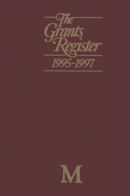 The Grants Register 1995-1997, Paperback / softback Book