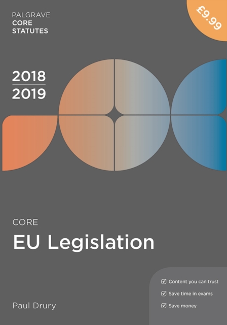 Core EU Legislation 2018-19, Paperback / softback Book