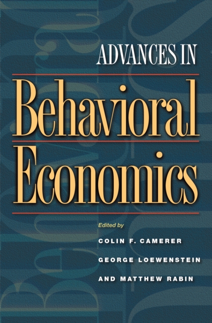 Advances in Behavioral Economics, PDF eBook