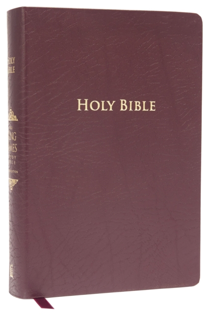 KJV Study Bible, Large Print, Bonded Leather, Burgundy, Red Letter : Second Edition, Leather / fine binding Book