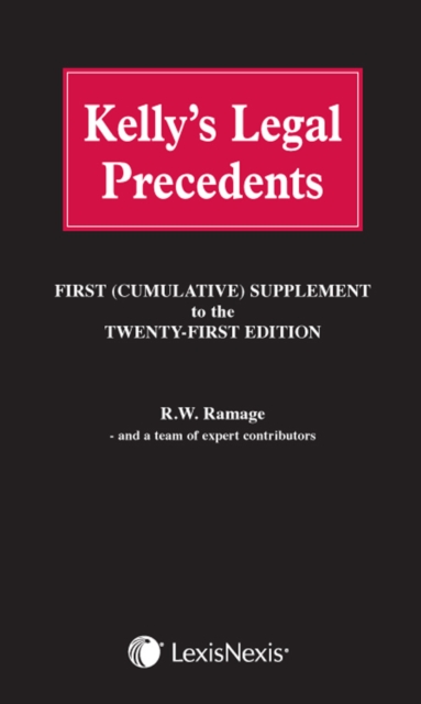 Kelly's Legal Precedents : First Supplement to 21st edition, Mixed media product Book