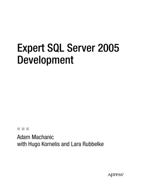 Expert SQL Server 2005 Development, PDF eBook