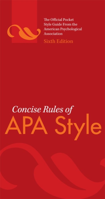 Concise Rules of APA Style, Spiral bound Book