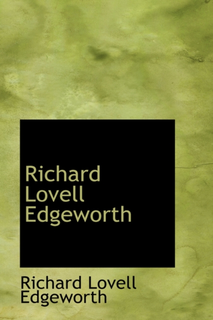 Richard Lovell Edgeworth, Paperback / softback Book