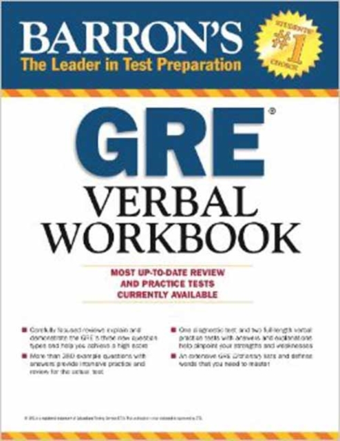 Barron's GRE Verbal Workbook, Paperback / softback Book