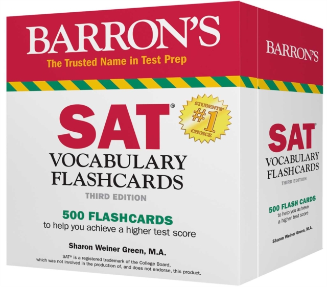 SAT Vocabulary Flashcards: 500 Cards Reflecting the Most Frequently Tested SAT Words + Sorting Ring for Custom Study, Cards Book