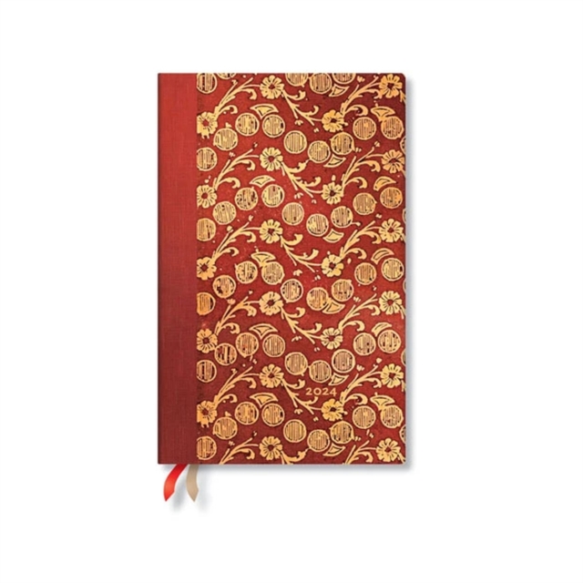 The Waves - Volume 4 (Virginia Woolf’s Notebooks) Maxi Vertical 12-month Dayplanner 2024 (Elastic Band Closure), Hardback Book
