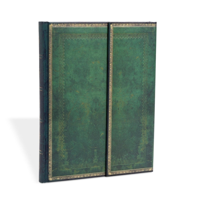 Old Leather Jade Notebook with Pages Lined Green, Hardback Book