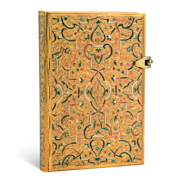 Gold Inlay Mini Lined Hardcover Journal, Hardback Book