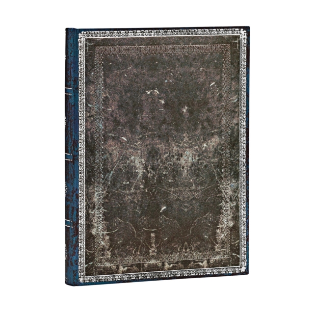 Midnight Steel Midi Lined Hardcover Journal (Elastic Band Closure), Hardback Book