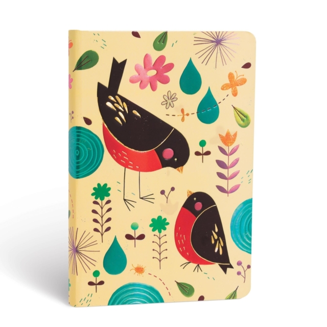 Mother Robin (Tracy Walker's Animal Friends) Mini Lined Hardcover Journal (Elastic Band Closure), Hardback Book