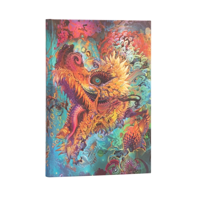 Humming Dragon (Android Jones Collection) Midi Unlined Hardcover Journal, Hardback Book