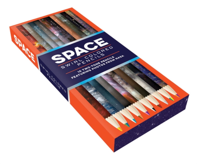 Space Swirl Colored Pencils : 10 two-tone pencils featuring photos from NASA, Paints, crayons, pencils Book