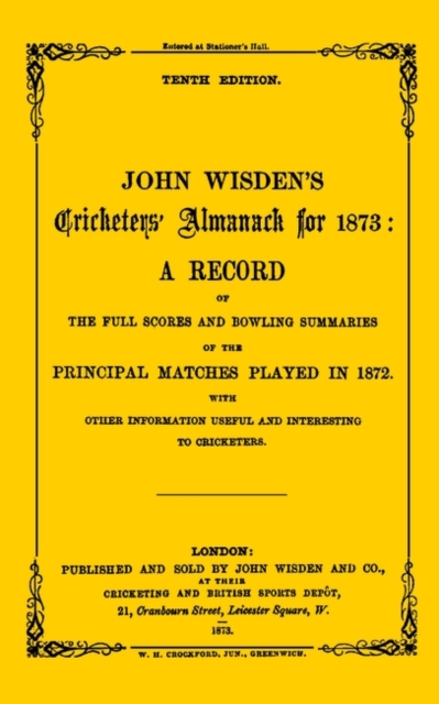 Wisden Cricketers' Almanack 1873, PDF eBook