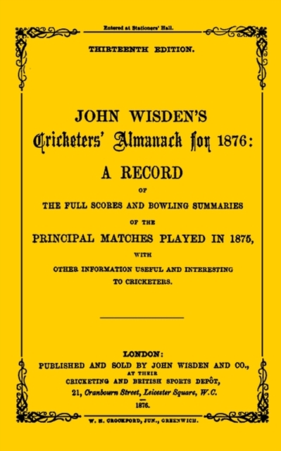 Wisden Cricketers' Almanack 1876, PDF eBook