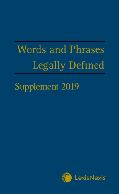 Words and Phrases Legally Defined 2019 Supplement, Paperback / softback Book