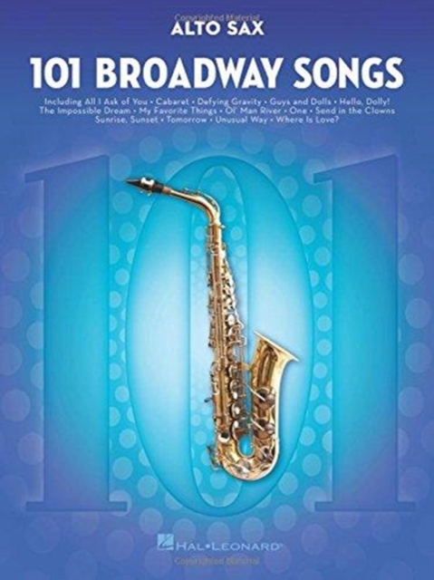 101 Broadway Songs for Alto Sax, Book Book