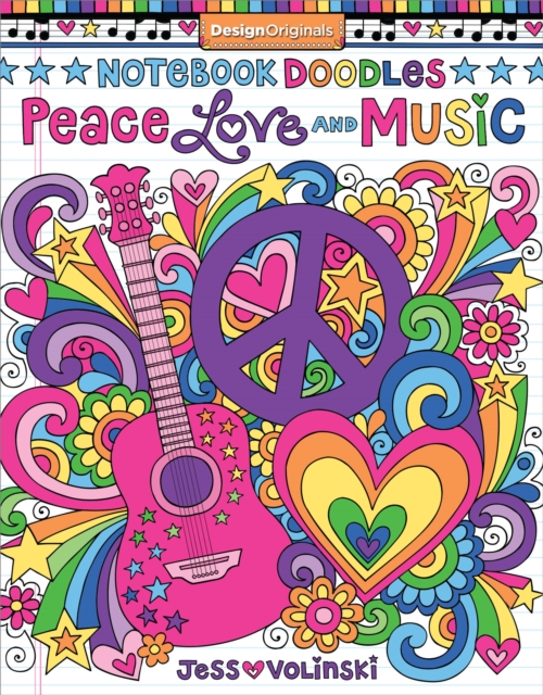 Notebook Doodles Peace, Love, and Music : Coloring & Activity Book, Paperback / softback Book
