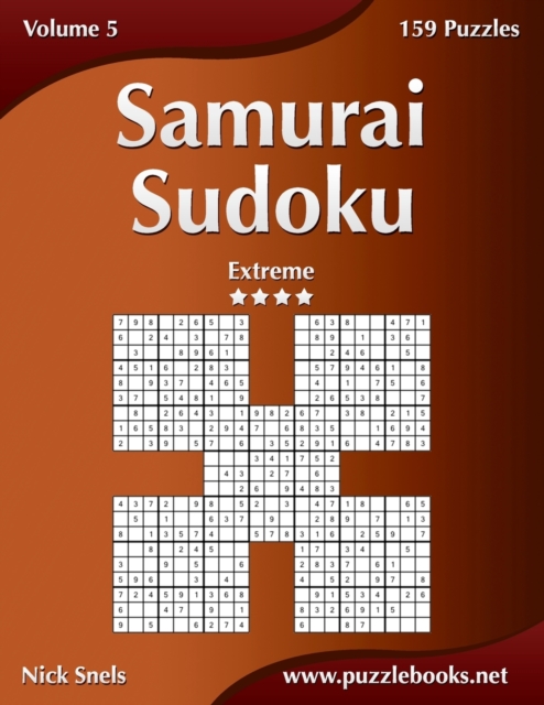 Samurai Sudoku - Extreme - Volume 5 - 159 Puzzles, Paperback / softback Book