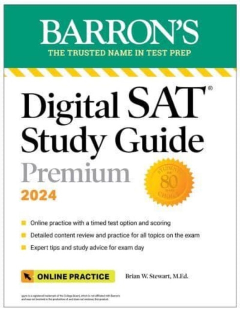 Digital SAT Study Guide Premium, 2024: 4 Practice Tests + Comprehensive Review + Online Practice, Paperback / softback Book