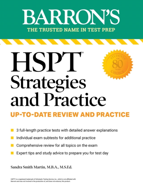 HSPT Strategies and Practice, Second Edition: Prep Book with 3 Practice Tests + Comprehensive Review + Practice + Strategies, EPUB eBook