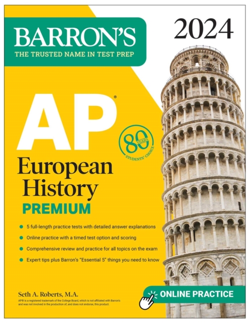 AP European History Premium, 2024: 5 Practice Tests + Comprehensive Review + Online Practice, EPUB eBook