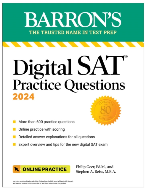 Digital SAT Practice Questions 2024: More than 600 Practice Exercises for the New Digital SAT + Tips + Online Practice, EPUB eBook