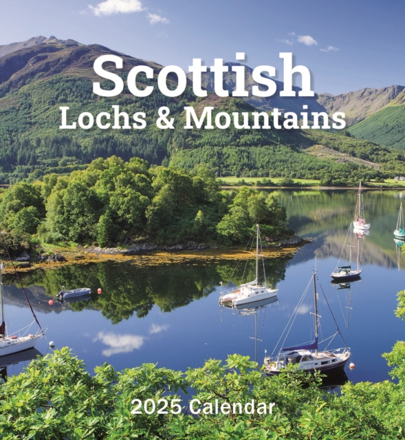 Scottish Lochs & Mountains Mini Easel Desk Calendar 2025, Paperback Book