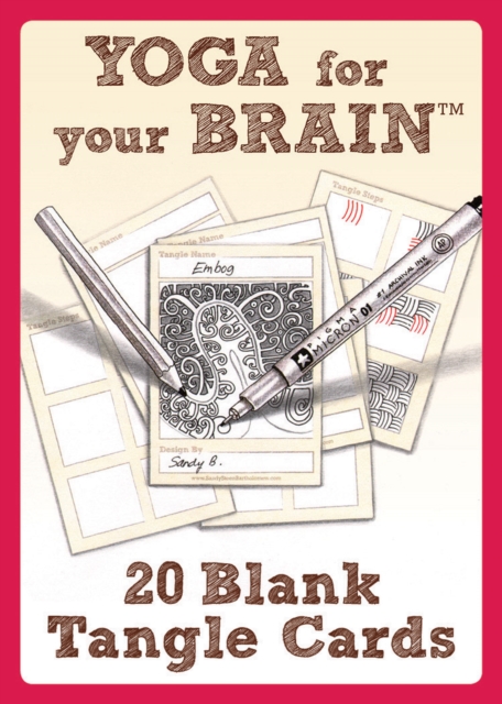 Yoga for Your Brain - 20 Blank Tangle Cards, Cards Book