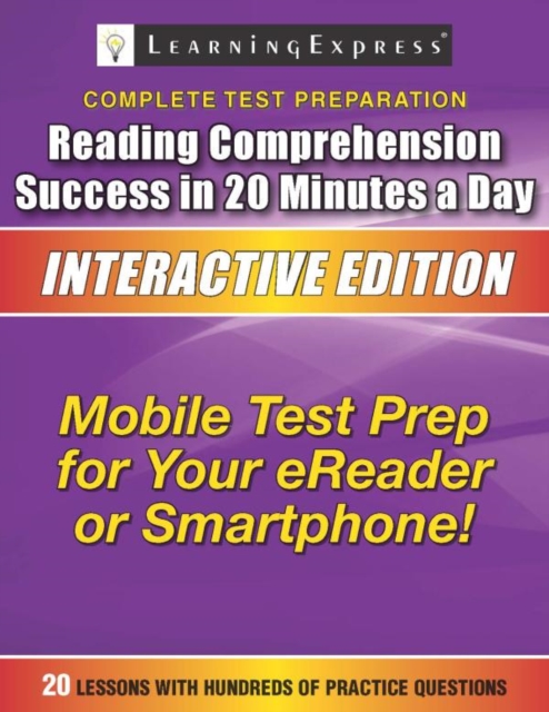 Reading Comprehension Success in 20 Minutes a Day : Interactive Edition, EPUB eBook