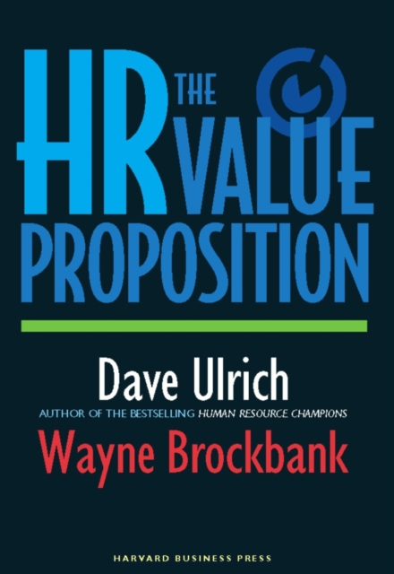 The HR Value Proposition, Hardback Book