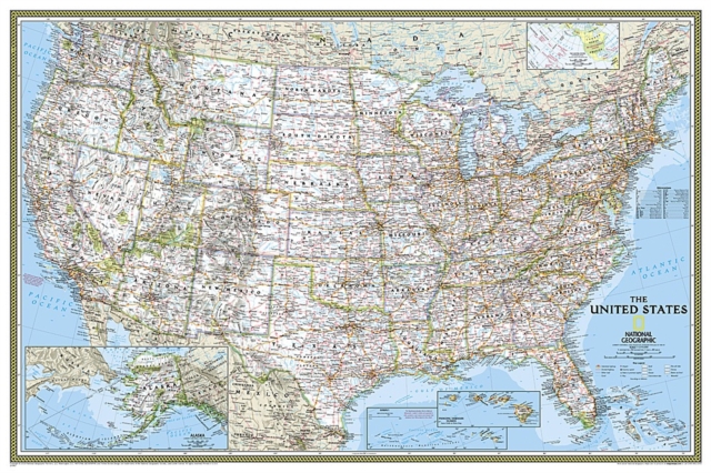 United States Classic, Poster Size, Tubed : Wall Maps U.S., Sheet map, rolled Book