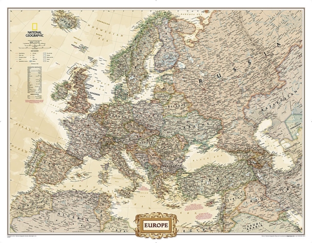 Europe Executive, Mural Flat : Wall Maps Continents, Sheet map Book