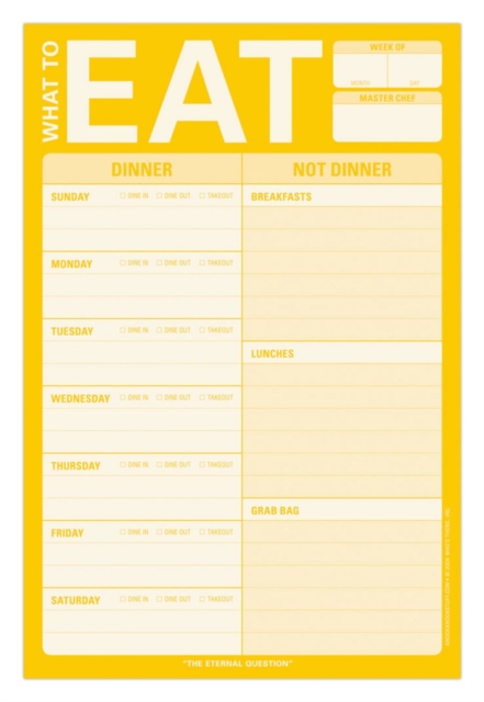 Knock Knock What to Eat Pad (Yellow), Other printed item Book