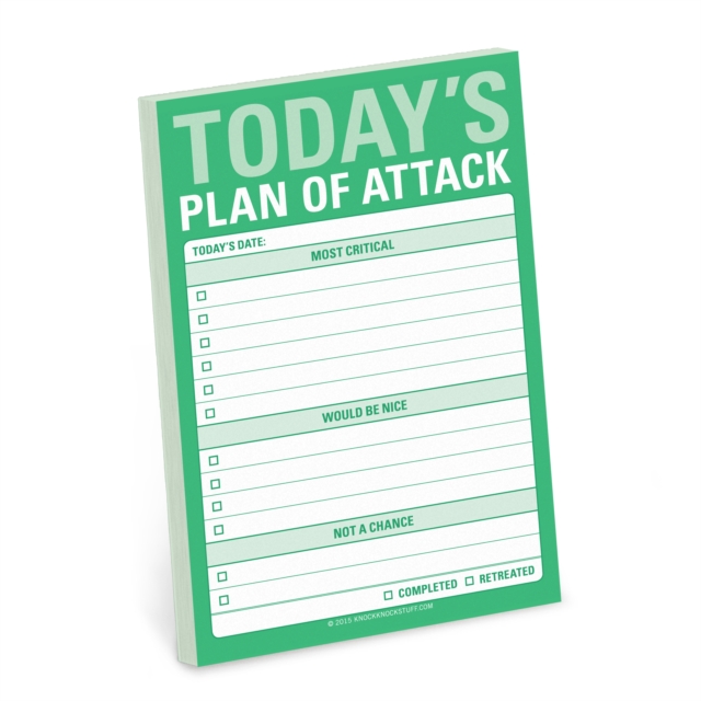 Knock Knock Today`s Plan of Attack Great Big Stickies, Other printed item Book