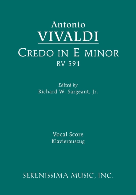 Credo in E Minor, RV 591 : Vocal Score, Paperback / softback Book