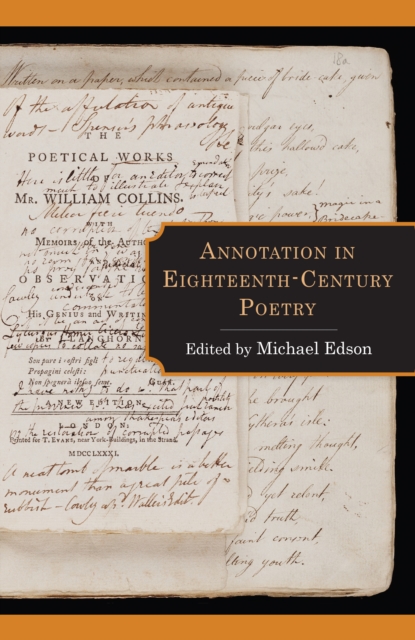 Annotation in Eighteenth-Century Poetry, Paperback / softback Book
