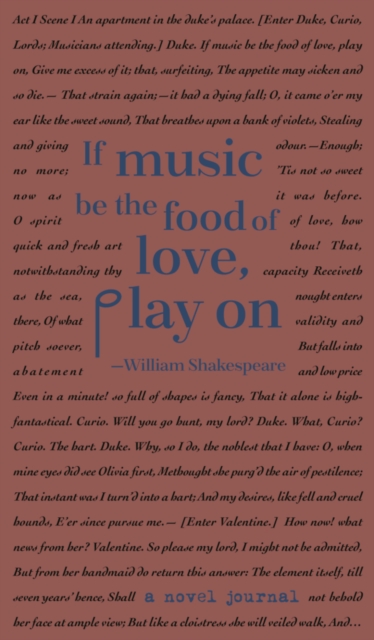 A Novel Journal: William Shakespeare (Compact), Hardback Book