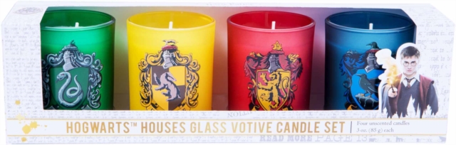 Harry Potter: Hogwarts Houses Glass Votive Candle Set : Set of 4, Other printed item Book