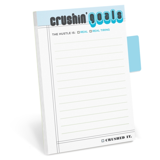 Knock Knock Crushin’ Goals Sticky Note with Tabs Pad, Other printed item Book