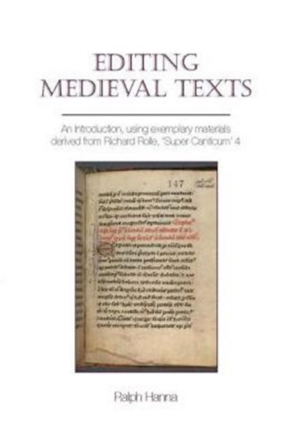 Editing Medieval Texts, Hardback Book