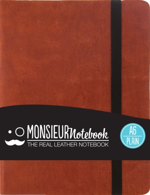 Monsieur Notebook Leather Journal - Tan Plain Medium A6, Leather / fine binding Book