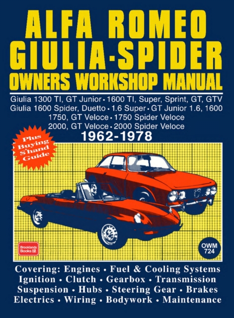 The Alfa Romeo Spider Owners Work Manual : 1962 - 1978, EPUB eBook