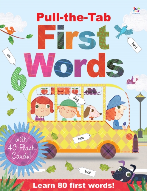 Pull-the-Tab First Words with Flash Cards, Hardback Book
