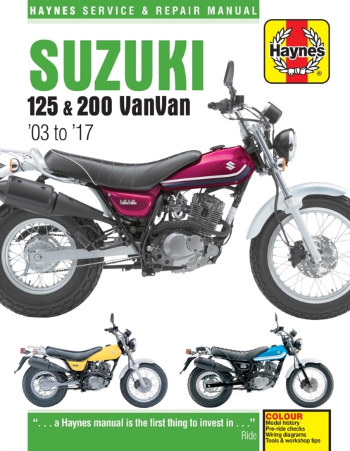 Suzuki RV125/200 VanVan (03 - 17) Haynes Repair Manual, Paperback / softback Book