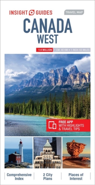 Insight Guides Travel Map Canada West, Sheet map Book