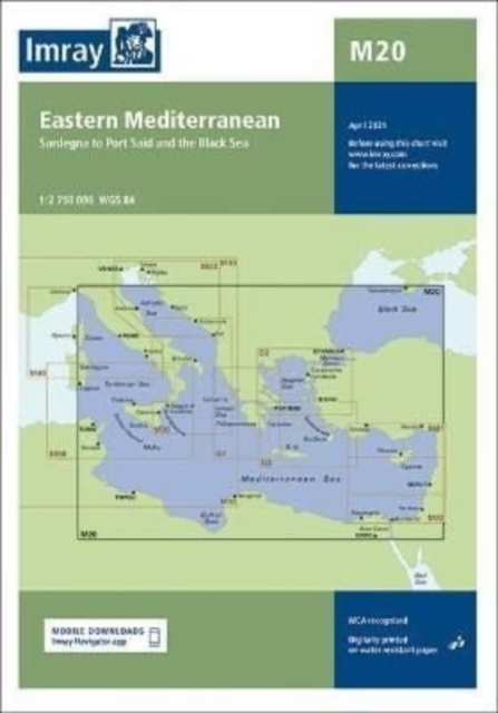 Imray Chart M20 : Eastern Mediterranean, Sheet map, folded Book