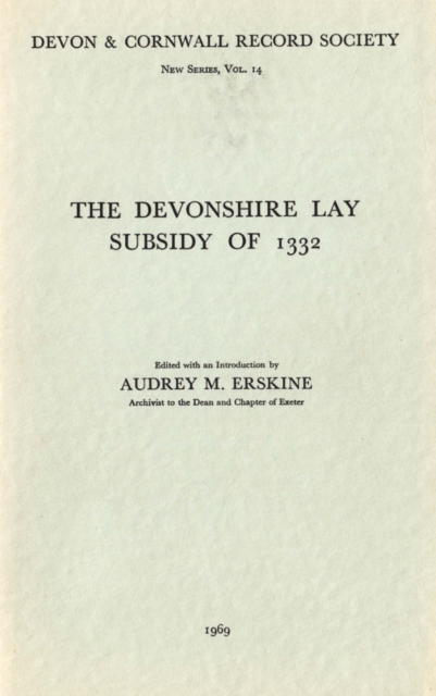 The Devonshire Lay Subsidy of 1332, PDF eBook